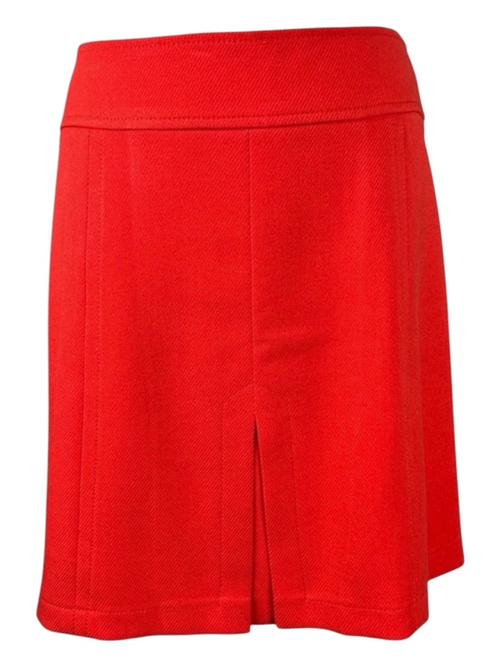 ANN TAYLOR LOFT Orange Inverted Pleat Mini Skirt, Size 6.